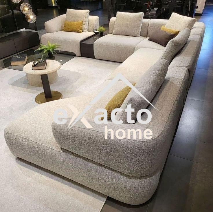EHS-005 Beige Haven L-Shape Sofa